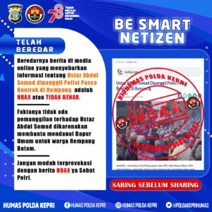 Polisi Pastikan Pemanggilan Ustad Abdul Somad Terkait Bentrokan Rempang Hoax