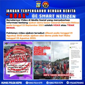 Polda Kepri Pastikan Berita Seruan Demo Massal Pemuda Melayu Hoax