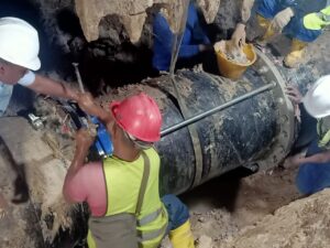 Air Kembali Normal, Penyambungan Pipa Depan Kongkow Selesai