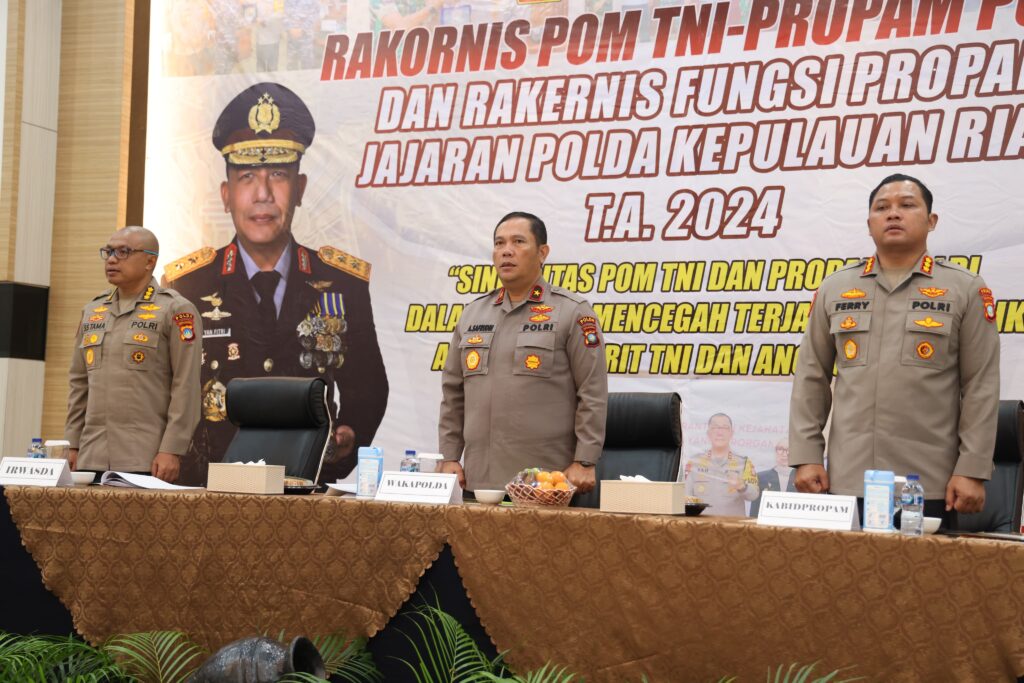 Bid Propam Polda Kepri Gelar Rakornas Bersama POM TNI