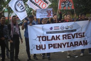 Koalisi Jurnalis dan Mahasiswa Tanjungpinang, Bintan Tolak RUU Penyiaran