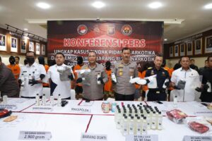 Polda Kepri Musnahkan Narkotika Berbagai Jenis, 14 Orang Tersangka Diamanakan