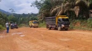 Masyarakat Keluhkan Jalan Lintas Ketapang-Nangan Tayab Rusak Parah