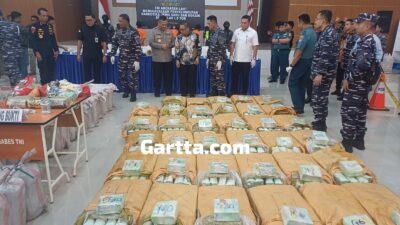 Sebanayak 1,2 Ton Kokain dan 700 Kg Sabu asal Thailand Gagal Beredar di Kepri