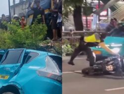 Meresahkan! Taksi Green SM Diduga Tabrak Pemotor pada Jalan Kasablanka usai Sempat Disorot Gegara Tabrakan Kereta di Bekasi