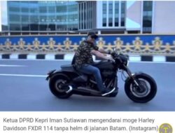 Ketua DPRD Kepri Pamer Moge Tanpa Helm di Jalan Raya Batam, Netizen: Isi Dompet Tak Singkron Dengan Isi Kepala